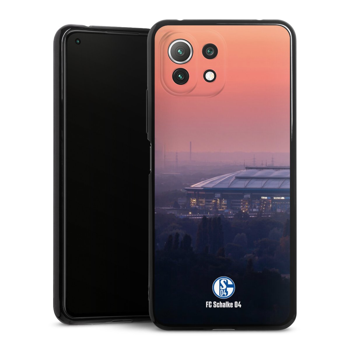 Xiaomi Mi 11 Lite 5G Handy Silikon Hülle Case schwarz Handyhülle Fc Schalke 04 Stadium Schalke 04
