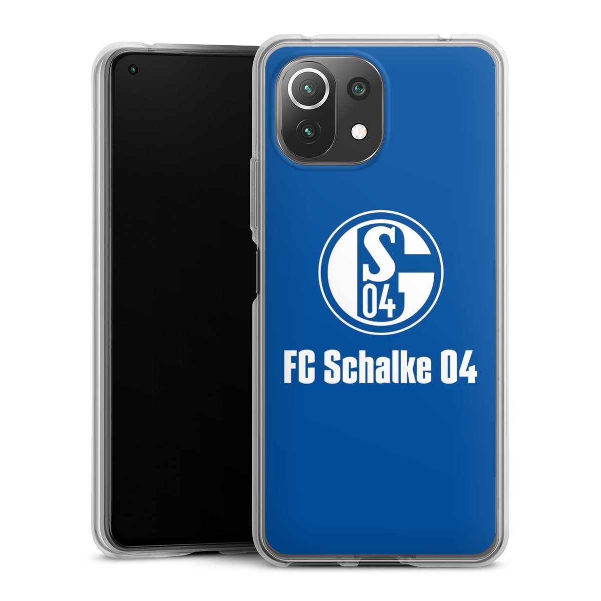 Xiaomi Mi 11 Lite 5G NE Handy Silikon Hülle Case transparent Handyhülle Logo Official Licensed Product Fc Schalke 04 Silikon Case