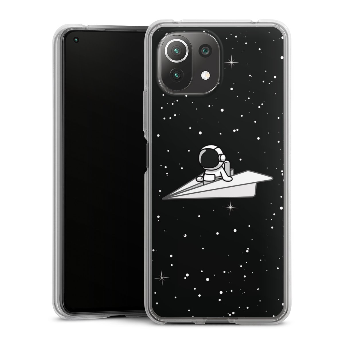Xiaomi Mi 11 Lite 5G NE Handy Silikon Hülle Case transparent Handyhülle Astronaut Comic Paper Silikon Case