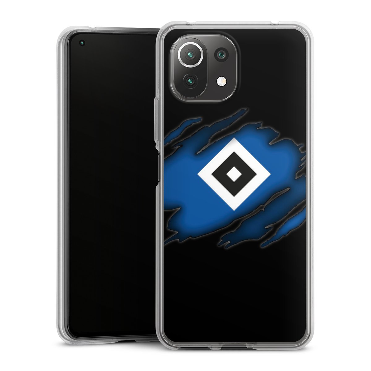 Xiaomi Mi 11 Lite 5G NE Handy Silikon Hülle Case transparent Handyhülle Hamburger Sv Official Licensed Product Hsv Silikon Case