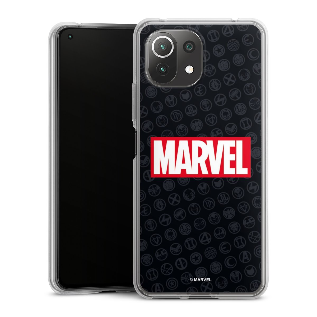 Xiaomi Mi 11 Lite 5G NE Handy Silikon Hülle Case transparent Handyhülle Comic Marvel Logo Silikon Case