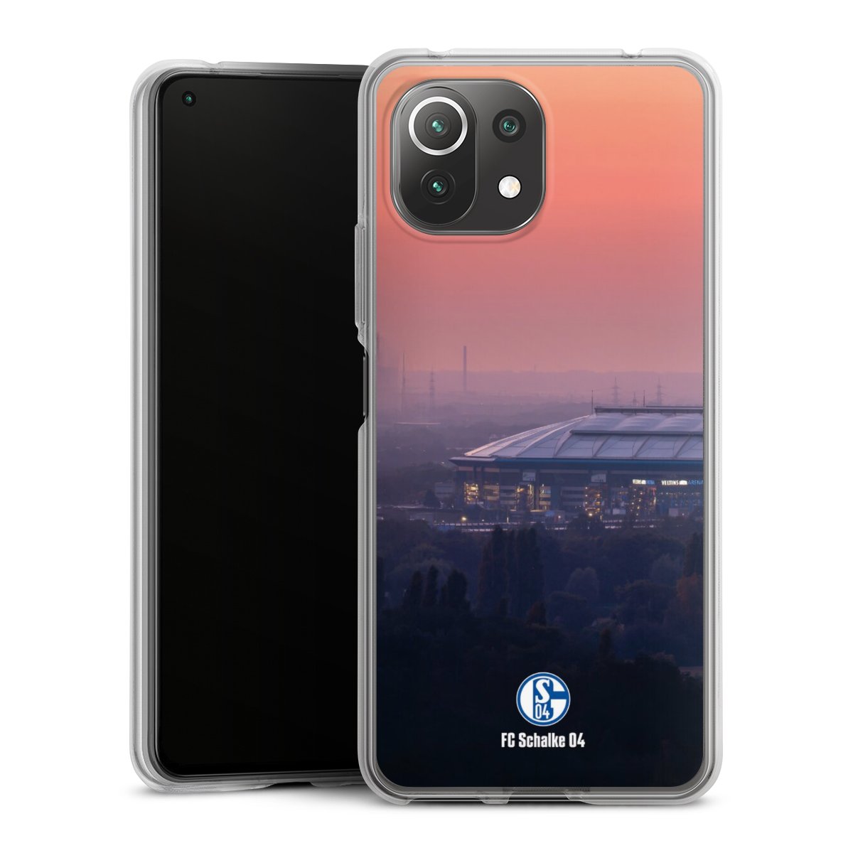 Xiaomi Mi 11 Lite 5G NE Handy Silikon Hülle Case transparent Handyhülle Stadium Schalke 04 Fc Schalke 04 Silikon Case