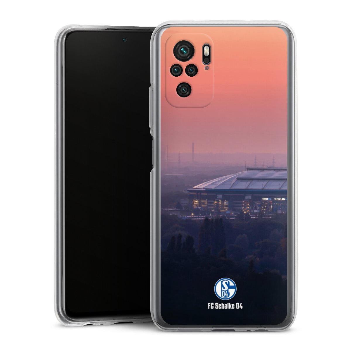 Xiaomi Redmi Note 10S Handy Silikon Hülle Case transparent Handyhülle Schalke 04 Fc Schalke 04 Stadium Silikon Case