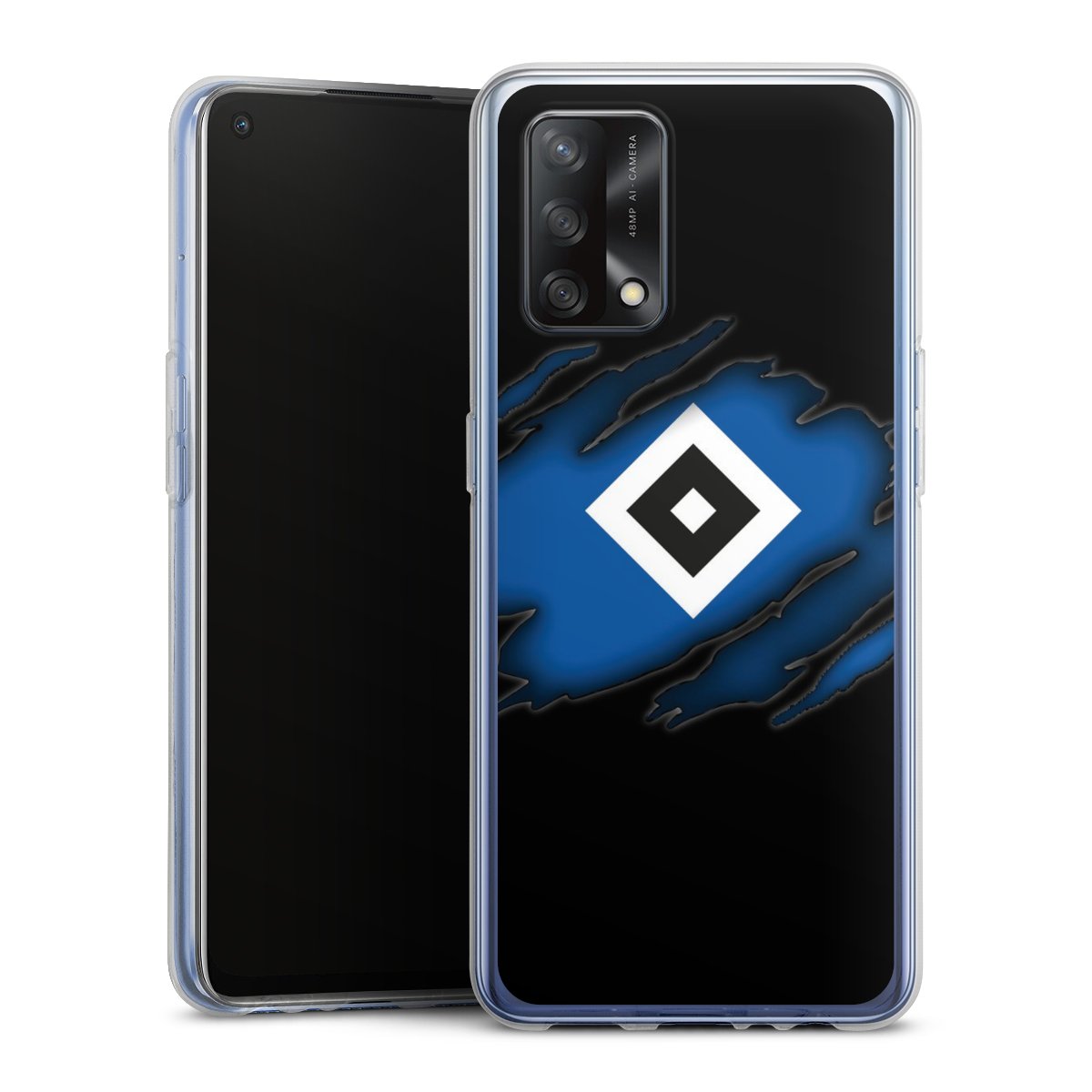 Oppo A74 Handy Silikon Hülle Case transparent Handyhülle Hsv Official Licensed Product Hamburger Sv Silikon Case