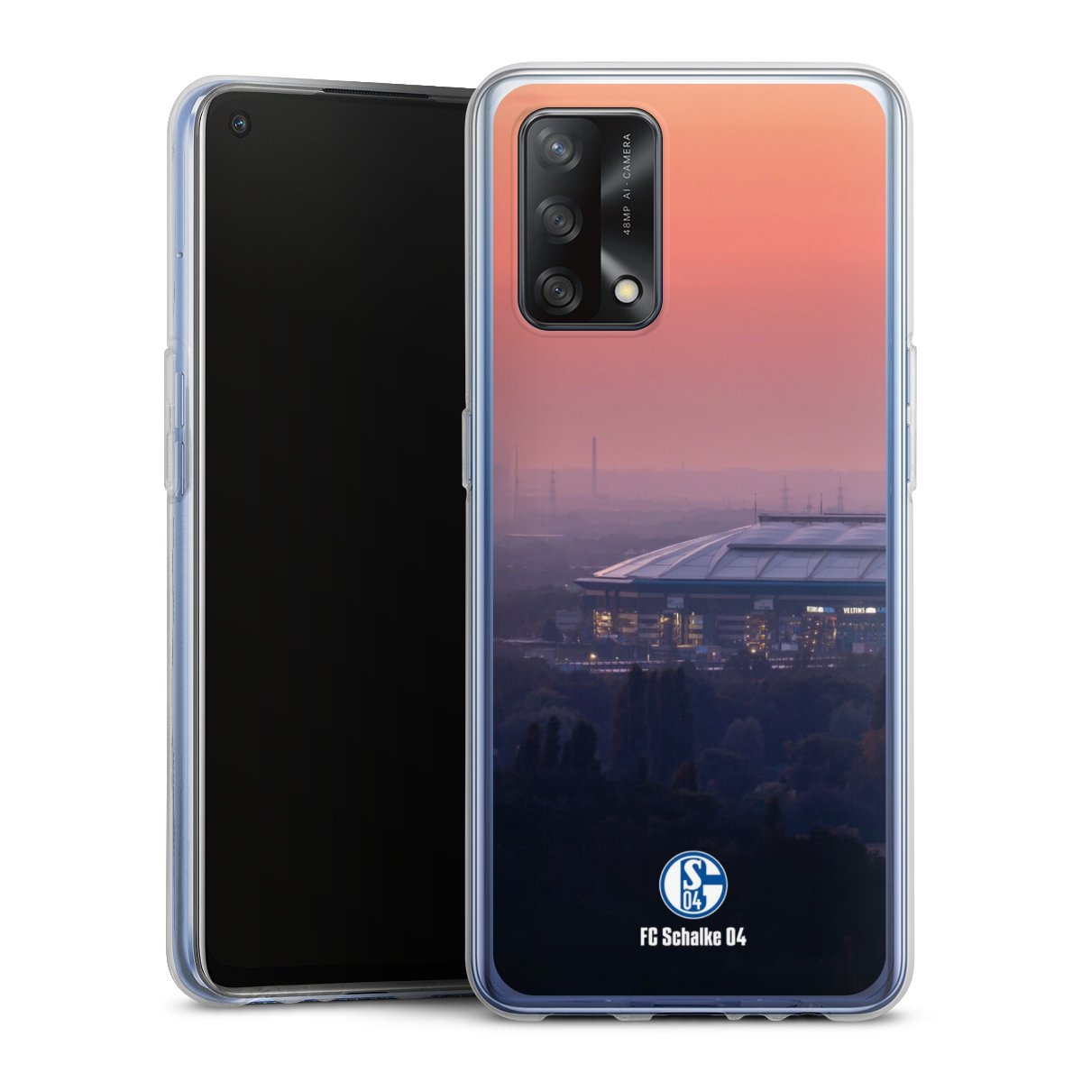 Oppo A74 Handy Silikon Hülle Case transparent Handyhülle Schalke 04 Fc Schalke 04 Stadium Silikon Case