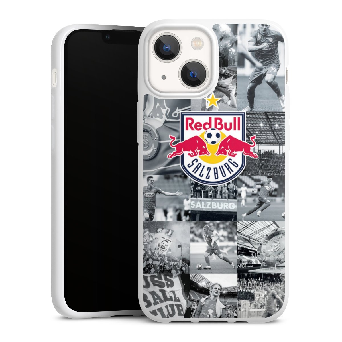 iPhone 13 Mini Handy Silikon Hülle Case weiß Handyhülle Salzburg Fc Red Bull Salzburg Red Bull Silikon Case