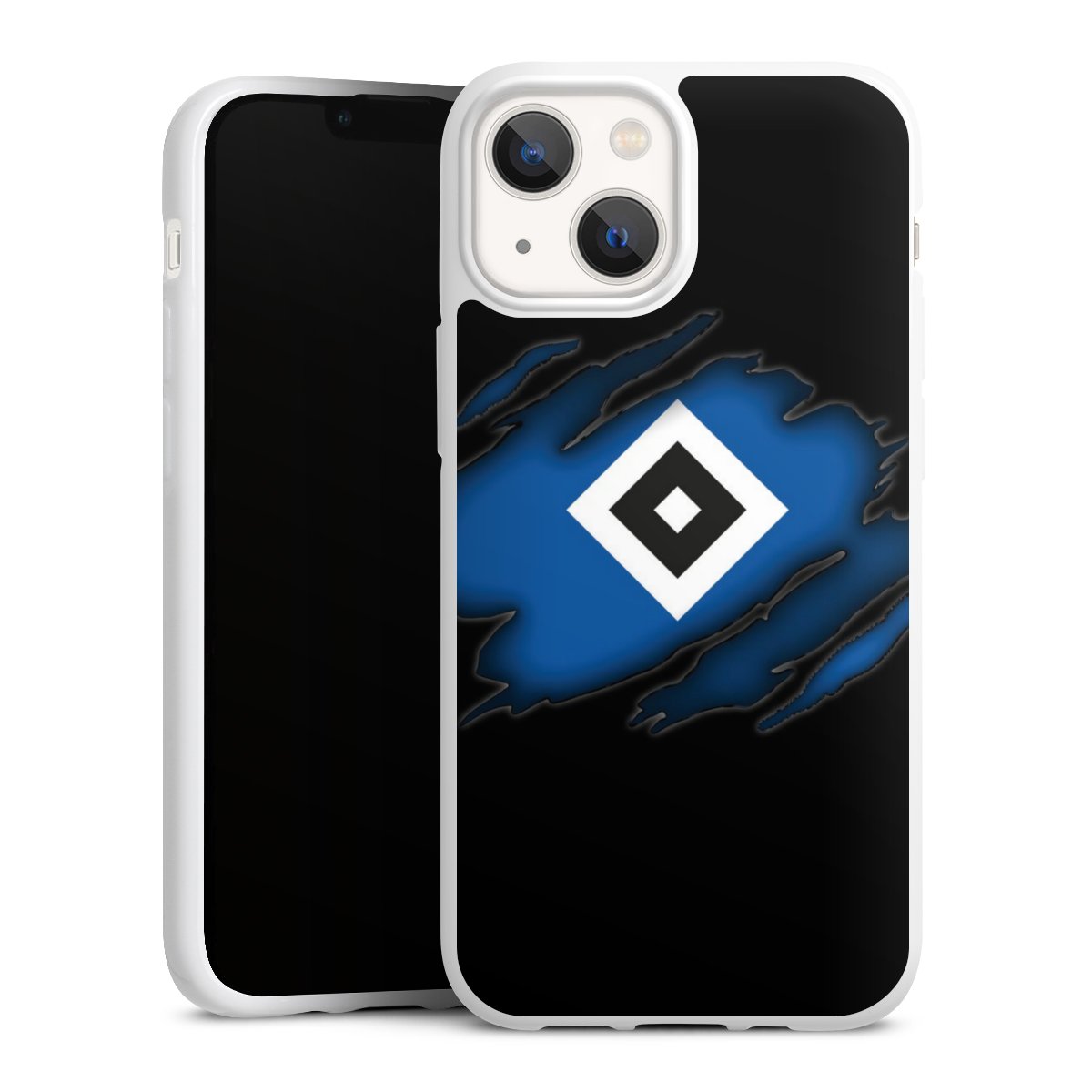 iPhone 13 Mini Handy Silikon Hülle Case weiß Handyhülle Hsv Official Licensed Product Hamburger Sv Silikon Case