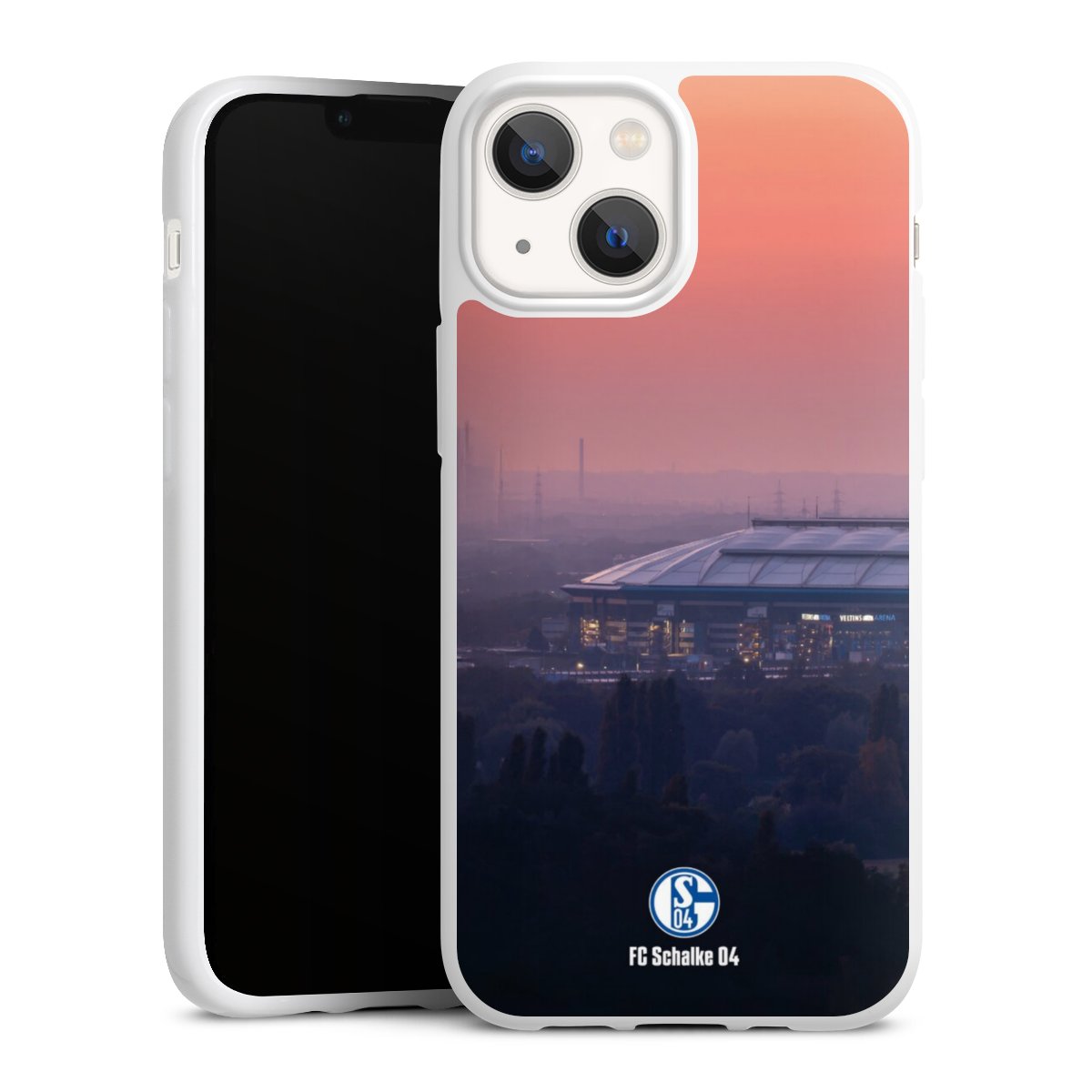 iPhone 13 Mini Handy Silikon Hülle Case weiß Handyhülle Schalke 04 Fc Schalke 04 Stadium Silikon Case