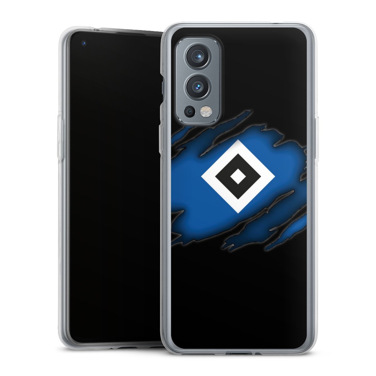 OnePlus Nord 2 5G Handy Silikon Hülle Case transparent Handyhülle Hsv Official Licensed Product Hamburger Sv Silikon Case