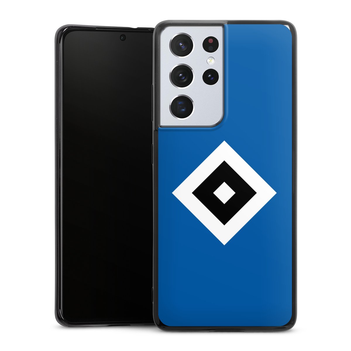 Galaxy S21 Ultra 5G Handy Silikon Hülle Case schwarz Handyhülle Hamburger Sv Logo Hsv