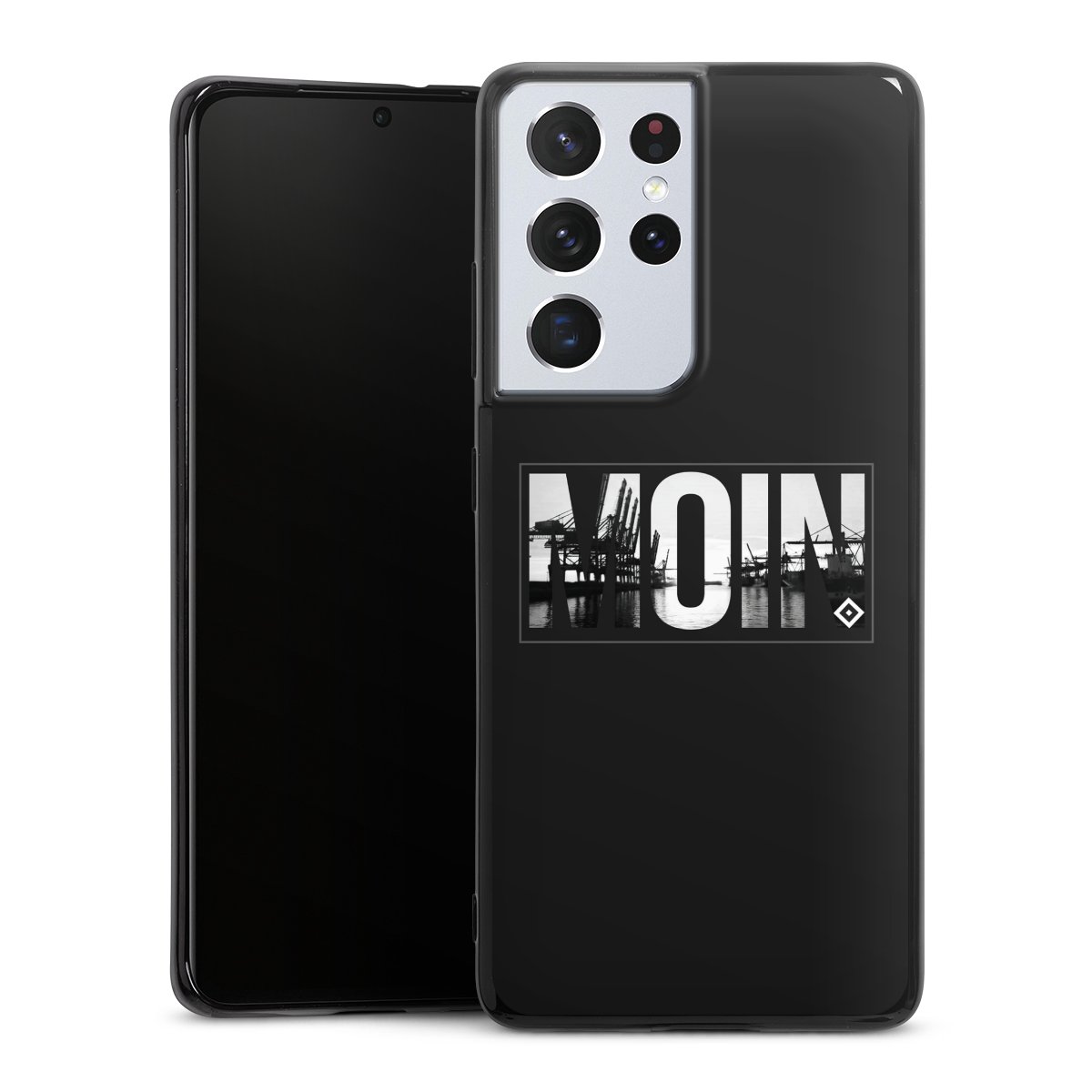 Galaxy S21 Ultra 5G Handy Silikon Hülle Case schwarz Handyhülle Official Licensed Product Hamburger Sv Hsv