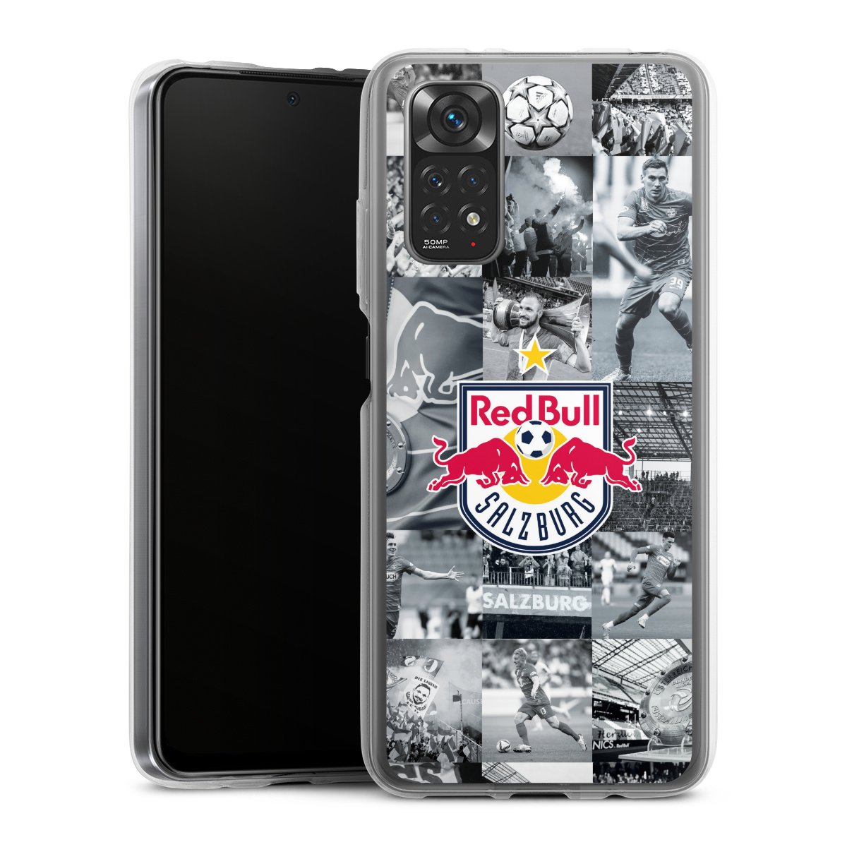 Xiaomi Redmi Note 11S Handy Silikon Hülle Case transparent Handyhülle Fc Red Bull Salzburg Salzburg Red Bull Silikon Case
