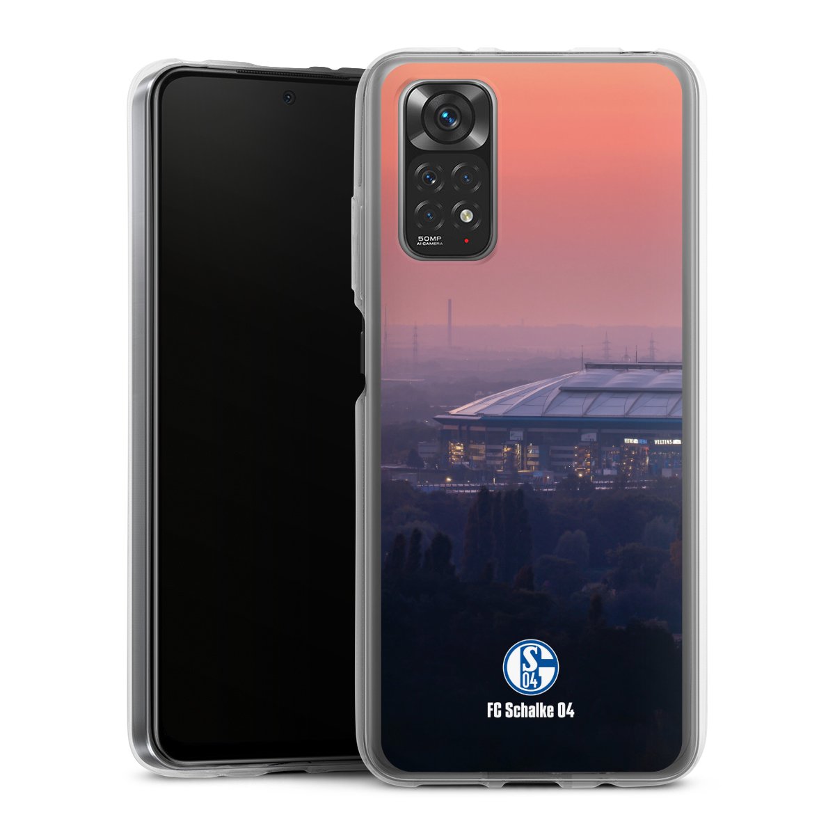 Xiaomi Redmi Note 11S Handy Silikon Hülle Case transparent Handyhülle Fc Schalke 04 Stadium Schalke 04 Silikon Case