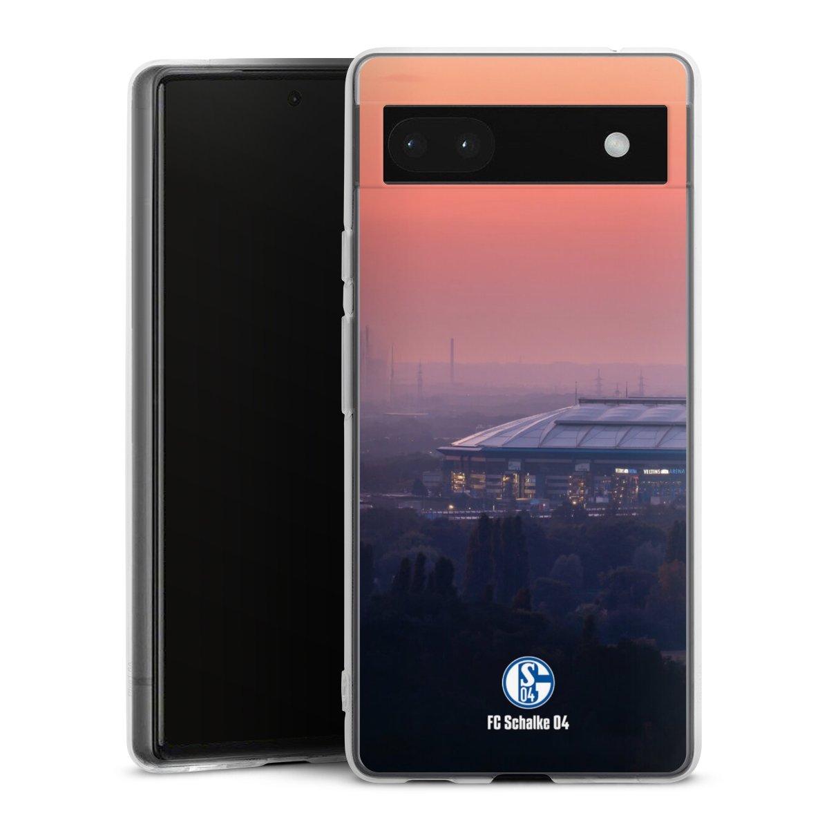 Google Pixel 6a Handy Silikon Hülle Case transparent Handyhülle Fc Schalke 04 Stadium Schalke 04 Silikon Case