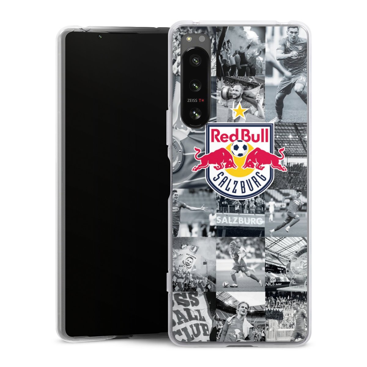 Sony Xperia 5 IV Handy Silikon Hülle Case transparent Handyhülle Salzburg Fc Red Bull Salzburg Red Bull Silikon Case