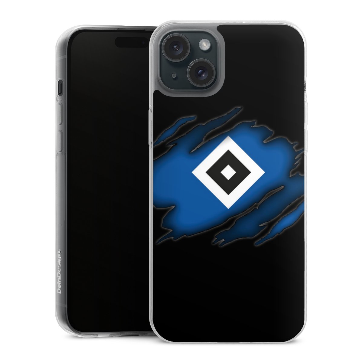 iPhone 15 Plus Handy Silikon Hülle Case transparent Handyhülle Hsv Official Licensed Product Hamburger Sv Silikon Case