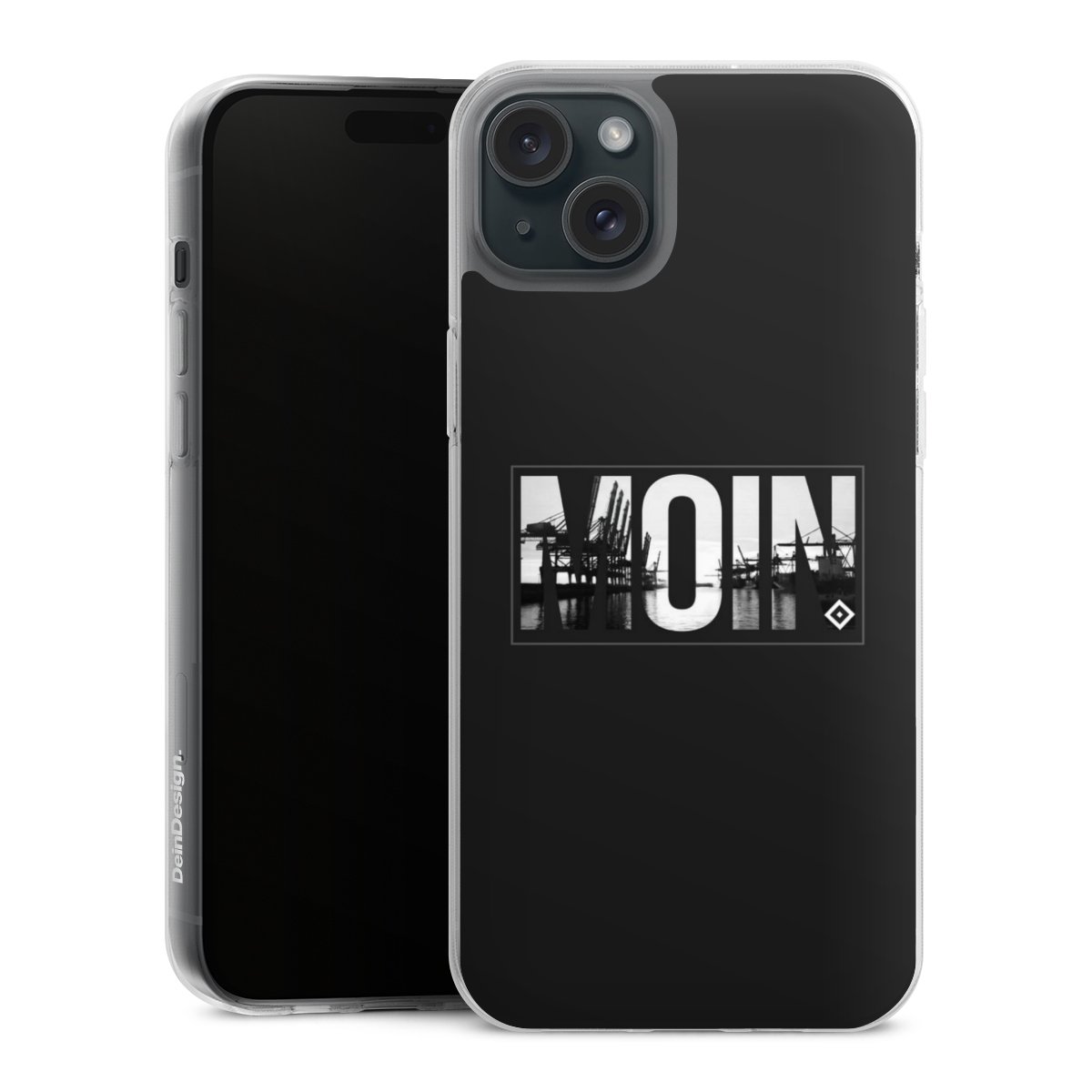 iPhone 15 Plus Handy Silikon Hülle Case transparent Handyhülle Hamburger Sv Hsv Official Licensed Product Silikon Case