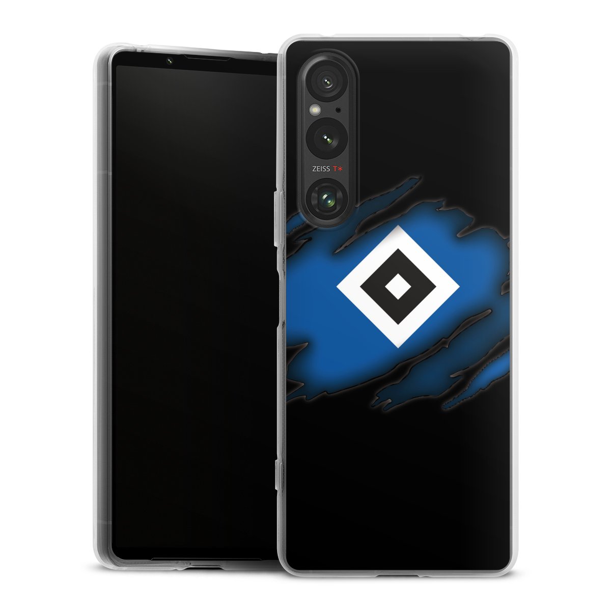Sony Xperia 1 V Handy Silikon Hülle Case transparent Handyhülle Official Licensed Product Hsv Hamburger Sv Silikon Case