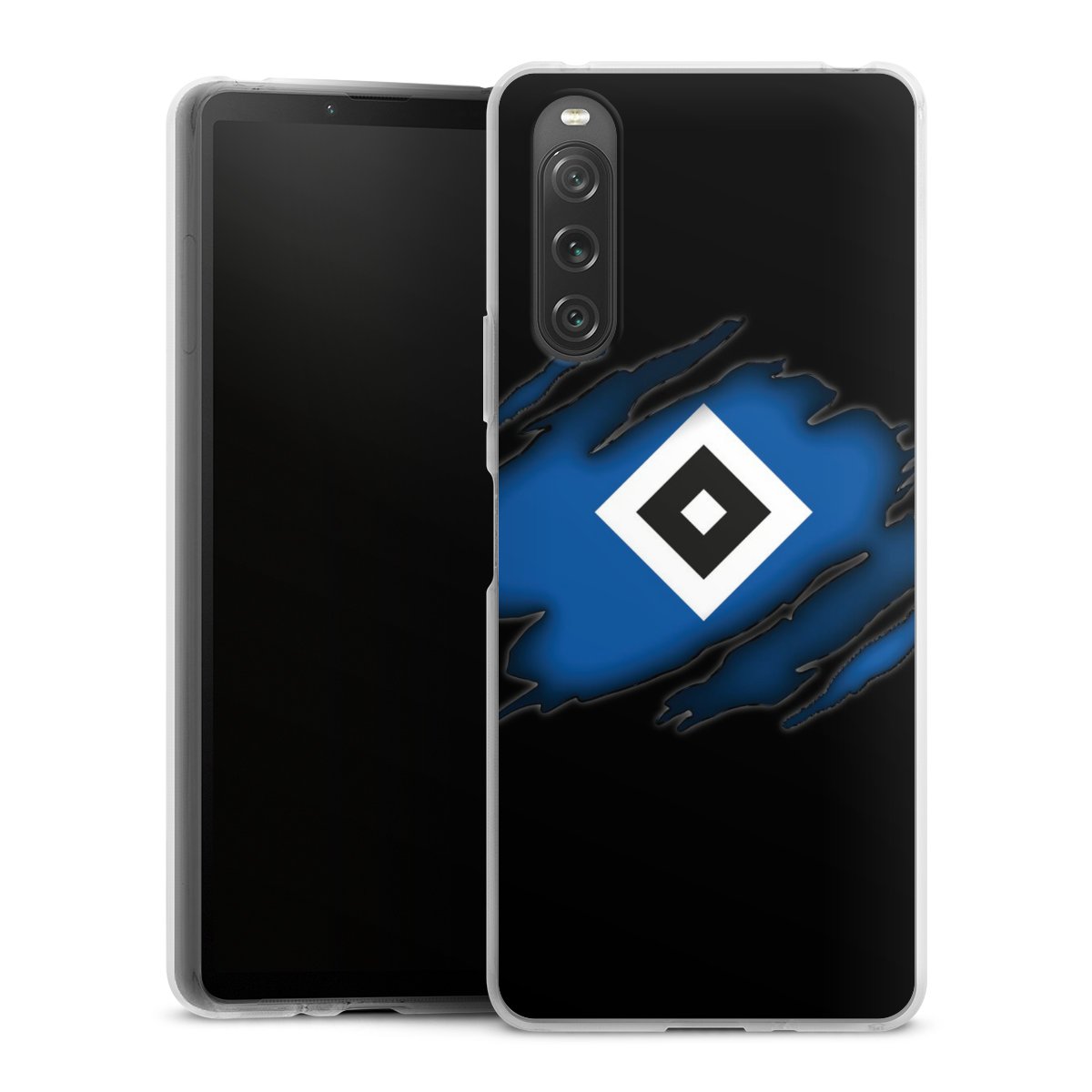Sony Xperia 10 V Handy Silikon Hülle Case transparent Handyhülle Official Licensed Product Hsv Hamburger Sv Silikon Case