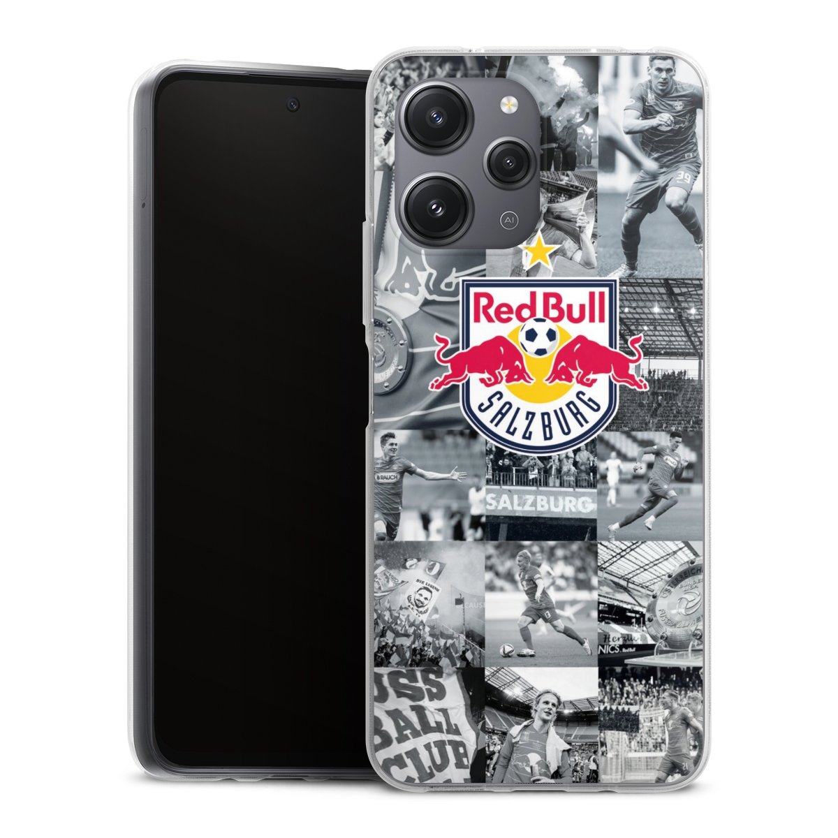 Xiaomi Redmi 12 Handy Silikon Hülle Case transparent Handyhülle Salzburg Fc Red Bull Salzburg Red Bull Silikon Case