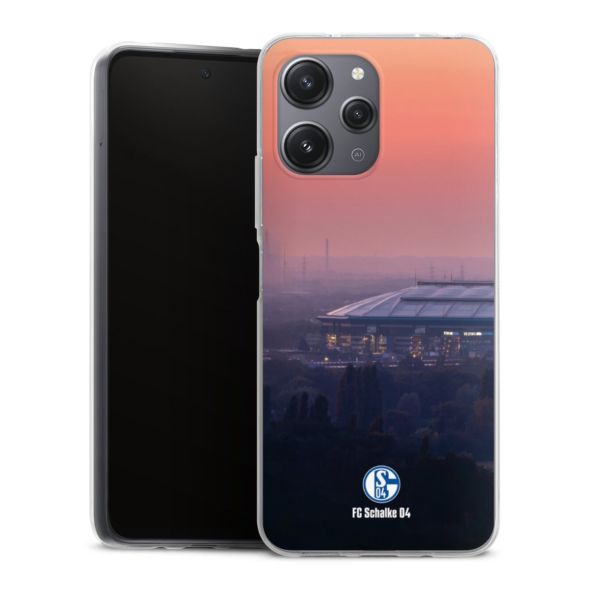 Xiaomi Redmi 12 Handy Silikon Hülle Case transparent Handyhülle Fc Schalke 04 Stadium Schalke 04 Silikon Case