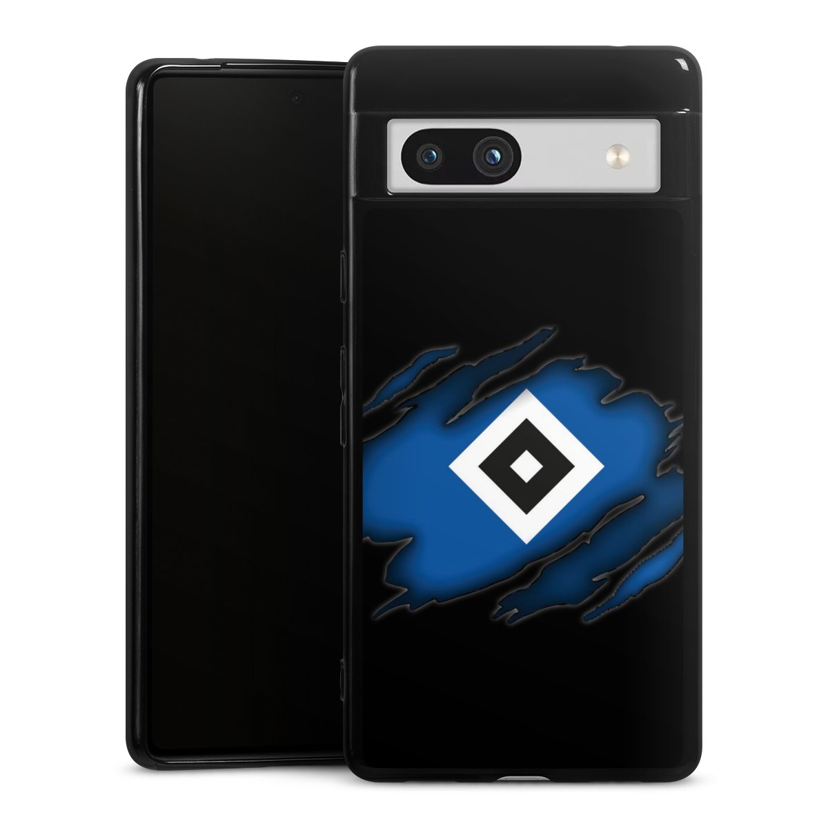 Google Pixel 7a Handy Silikon Hülle Case schwarz Handyhülle Official Licensed Product Hsv Hamburger Sv