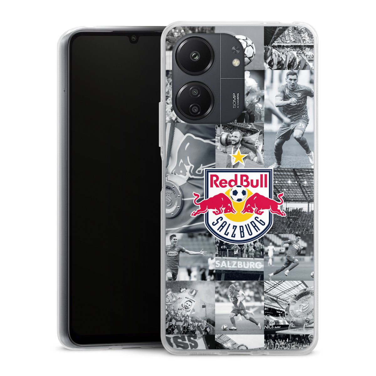 Xiaomi Redmi 13C 4G Handy Silikon Hülle Case transparent Handyhülle Fc Red Bull Salzburg Salzburg Red Bull Silikon Case