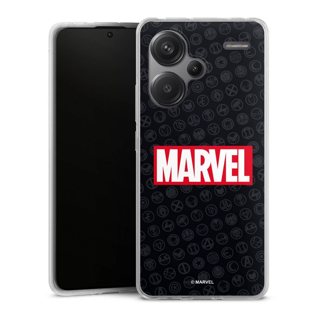 Xiaomi Redmi Note 13 Pro Plus Handy Silikon Hülle Case transparent Handyhülle Comic Marvel Logo Silikon Case