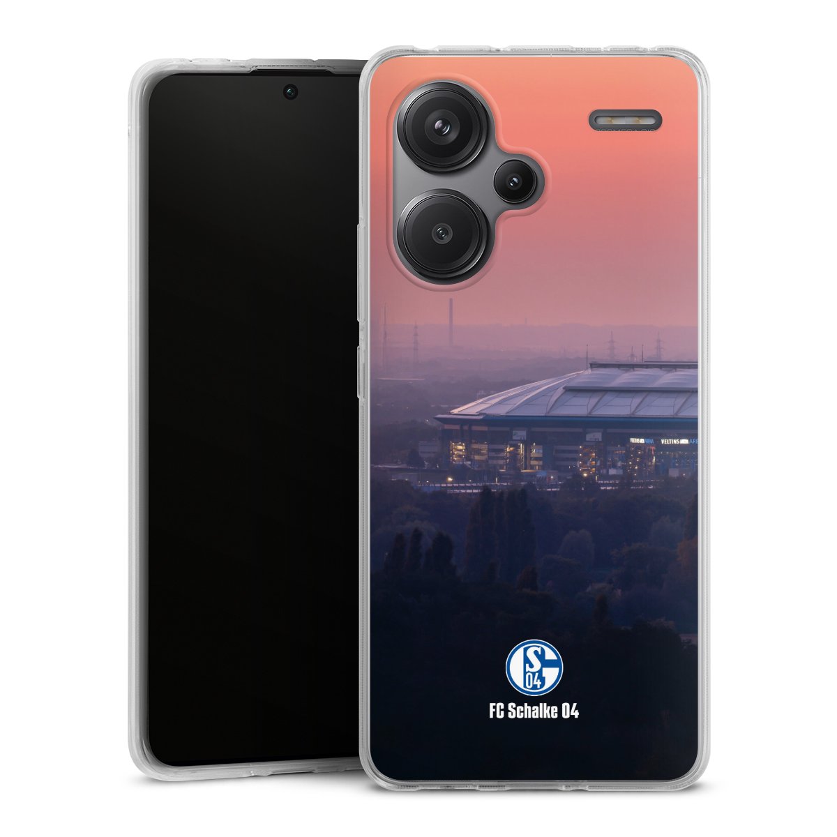 Xiaomi Redmi Note 13 Pro Plus Handy Silikon Hülle Case transparent Handyhülle Stadium Schalke 04 Fc Schalke 04 Silikon Case