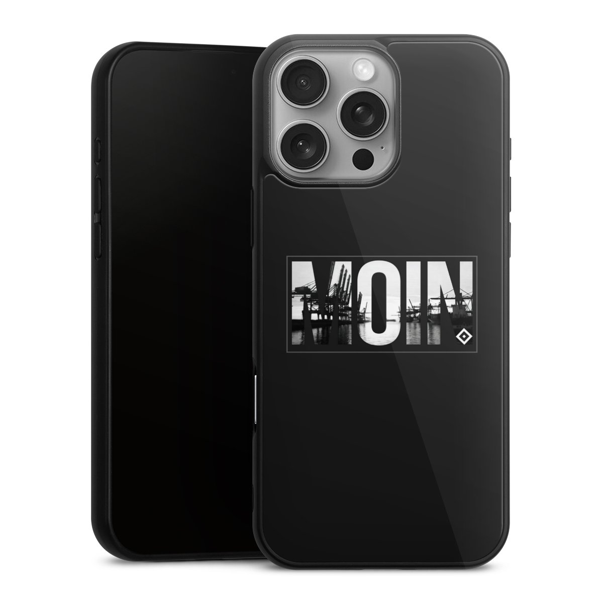 iPhone 16 Pro Max Handy Gallery Case Handyhülle 9H Gehärtetes Glas Rückseite Hülle Hamburger Sv Hsv Official Licensed Product Gallery Case