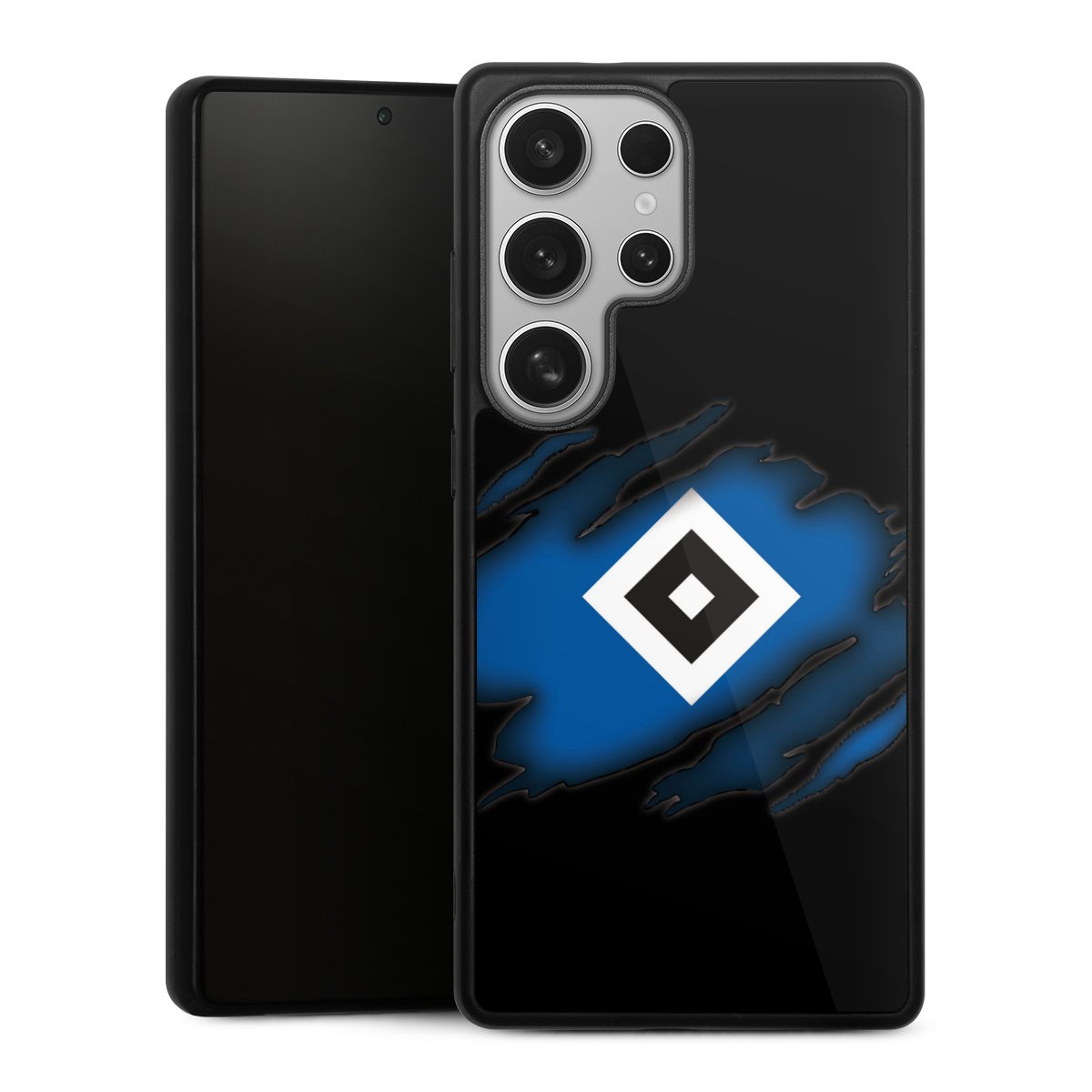 Galaxy S25 Ultra Handy Gallery Case Handyhülle 9H Gehärtetes Glas Rückseite Hülle Official Licensed Product Hsv Hamburger Sv Gallery Case