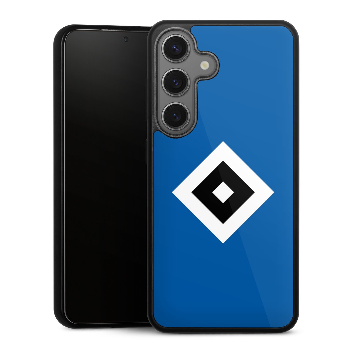 Galaxy S25 Handy Gallery Case Handyhülle 9H Gehärtetes Glas Rückseite Hülle Hsv Logo Hamburger Sv Gallery Case