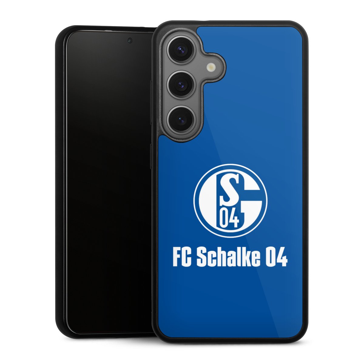 Galaxy S25 Handy Gallery Case Handyhülle 9H Gehärtetes Glas Rückseite Hülle Logo Official Licensed Product Fc Schalke 04 Gallery Case