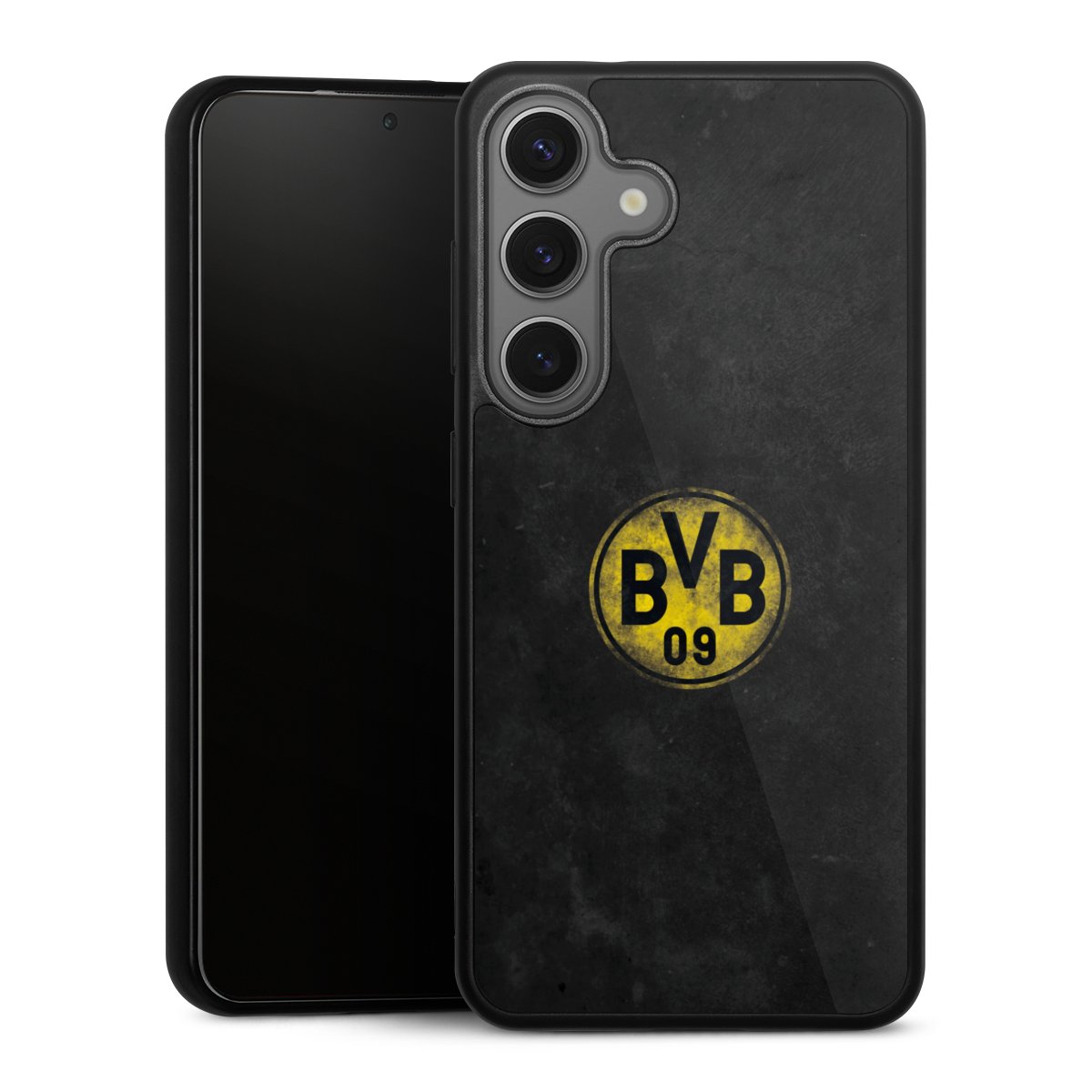 Galaxy S25 Handy Gallery Case Handyhülle 9H Gehärtetes Glas Rückseite Hülle Borussia Dortmund Bvb Merchandise Gallery Case