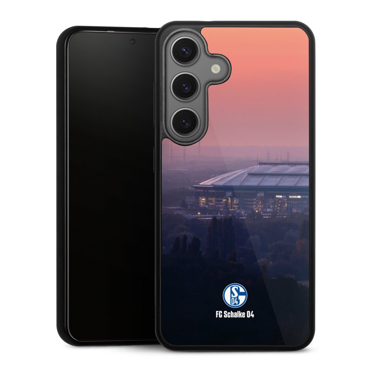 Galaxy S25 Handy Gallery Case Handyhülle 9H Gehärtetes Glas Rückseite Hülle Fc Schalke 04 Stadium Schalke 04 Gallery Case