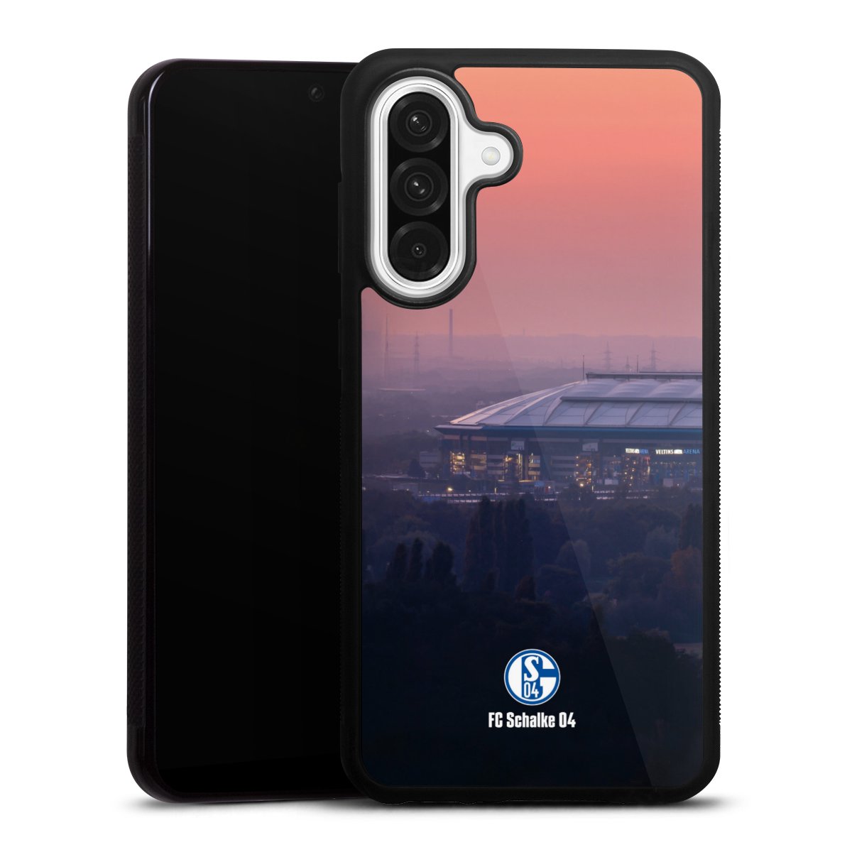 Galaxy A56 5G Handy Gallery Case Handyhülle 9H Gehärtetes Glas Rückseite Hülle Schalke 04 Fc Schalke 04 Stadium Gallery Case