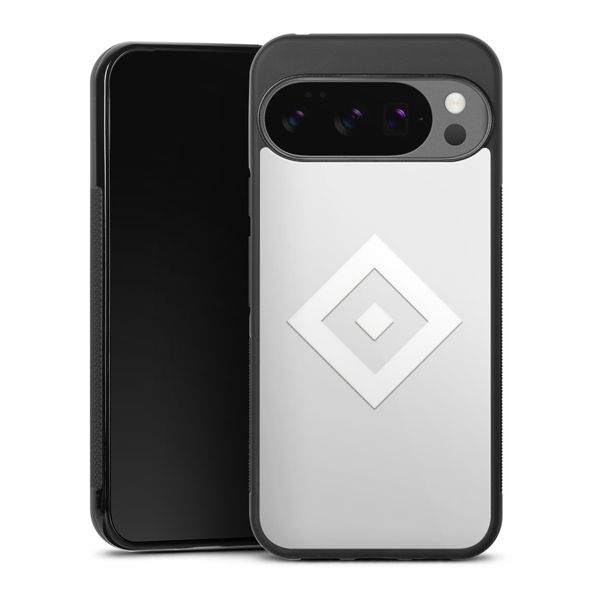 Google Pixel 10 Pro XL Handy Gallery Case Handyhülle 9H Gehärtetes Glas Rückseite Hülle Hamburger Sv Coat Of Arms Hsv Gallery Case