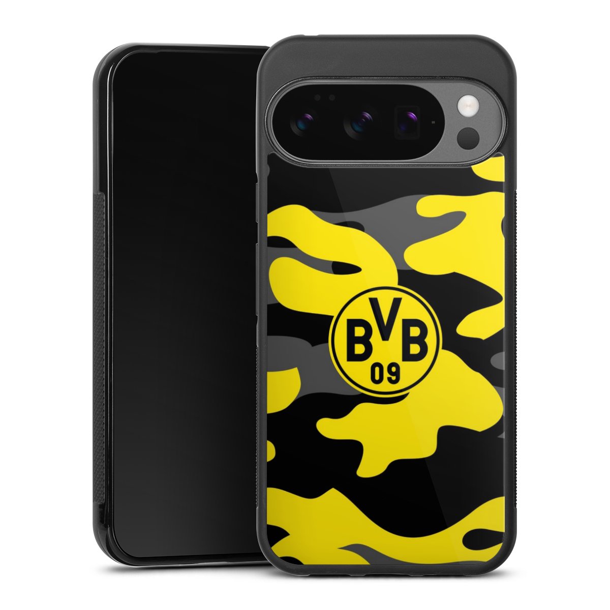Google Pixel 10 Pro XL Handy Gallery Case Handyhülle 9H Gehärtetes Glas Rückseite Hülle Merchandise Borussia Dortmund Bvb Gallery Case