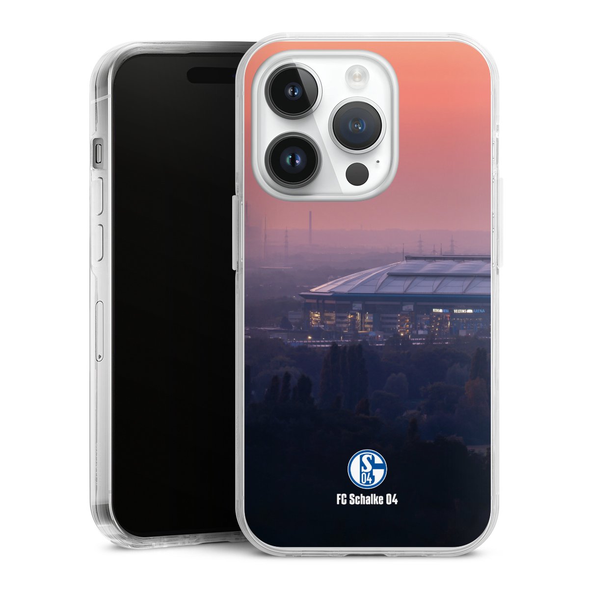 iPhone 14 Pro Handy Case Handyhülle transparent Hülle Fc Schalke 04 Stadium Schalke 04 Hard Case