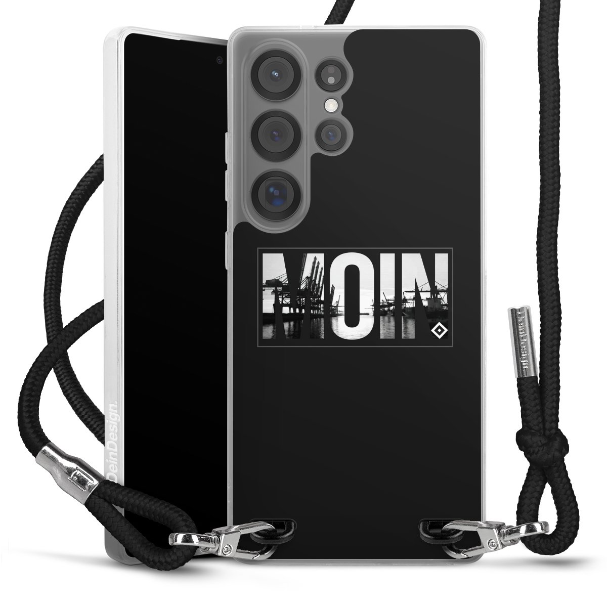 Galaxy S25 Ultra Handy Carry Case Hülle mit Band Handykette zum Umhängen schwarz Hamburger Sv Hsv Official Licensed Product Carry Case