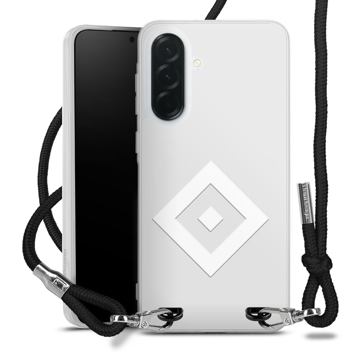 Galaxy A36 5G Handy Carry Case Hülle mit Band Handykette zum Umhängen schwarz Hamburger Sv Coat Of Arms Hsv Carry Case