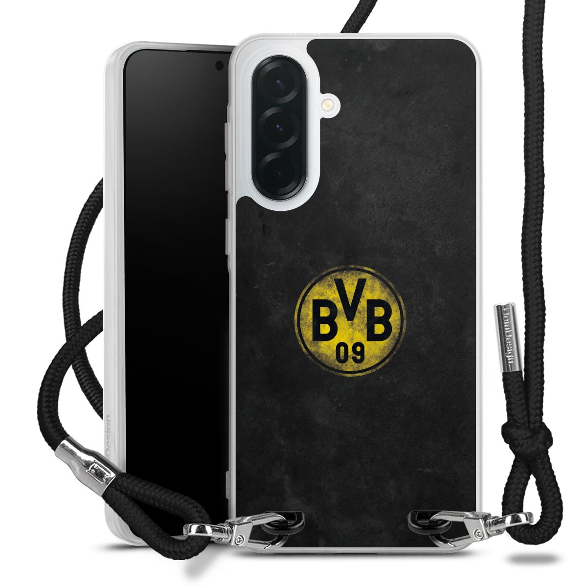 Galaxy A36 5G Handy Carry Case Hülle mit Band Handykette zum Umhängen schwarz Borussia Dortmund Bvb Merchandise Carry Case