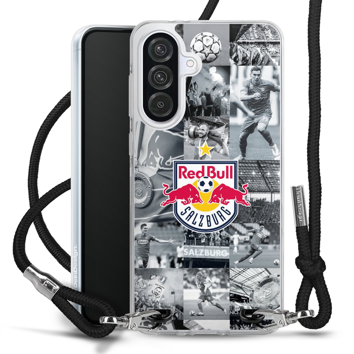 Galaxy A56 5G Handy Carry Case Hülle mit Band Handykette zum Umhängen schwarz Salzburg Fc Red Bull Salzburg Red Bull Carry Case