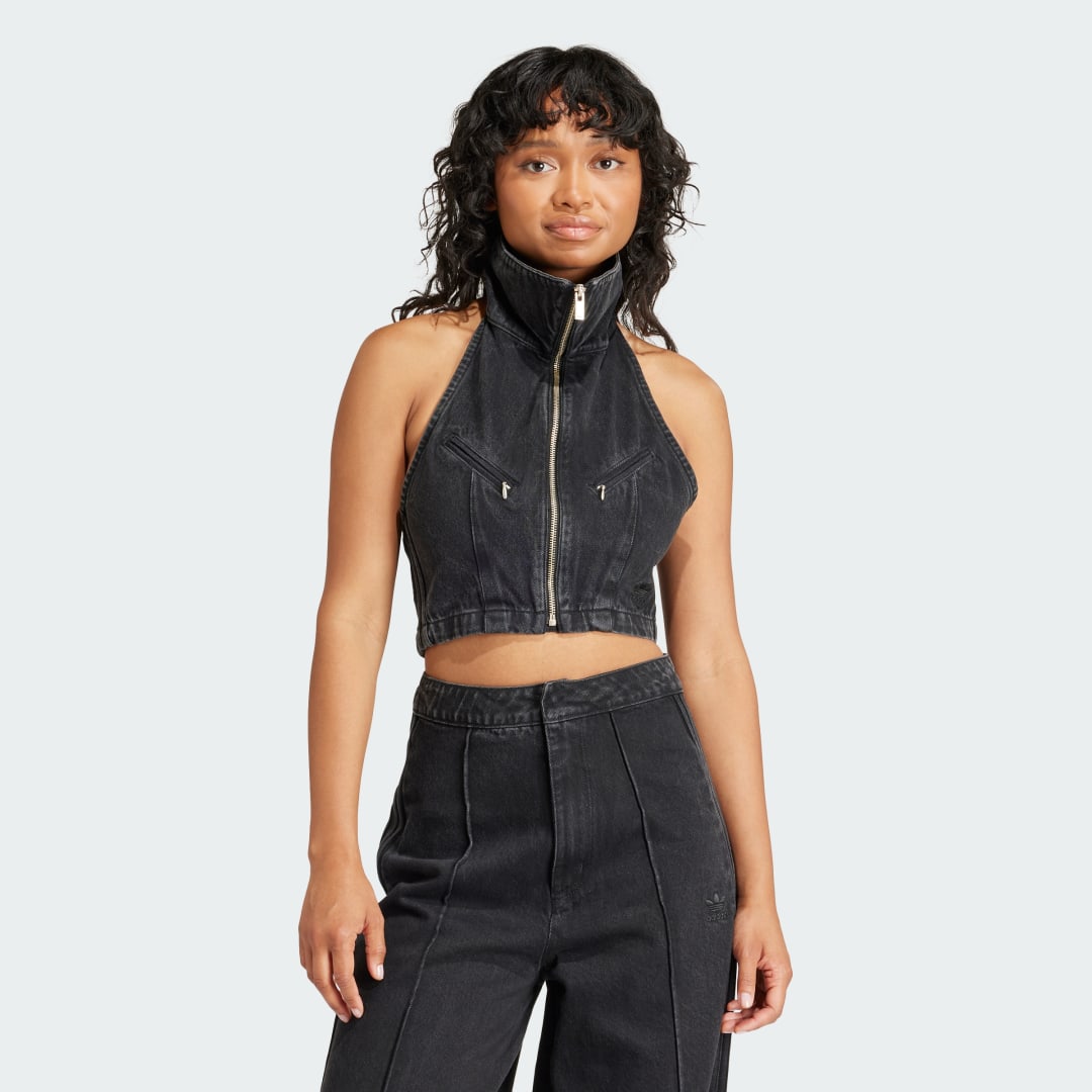 Fashion Montreal Denim Cropped Weste