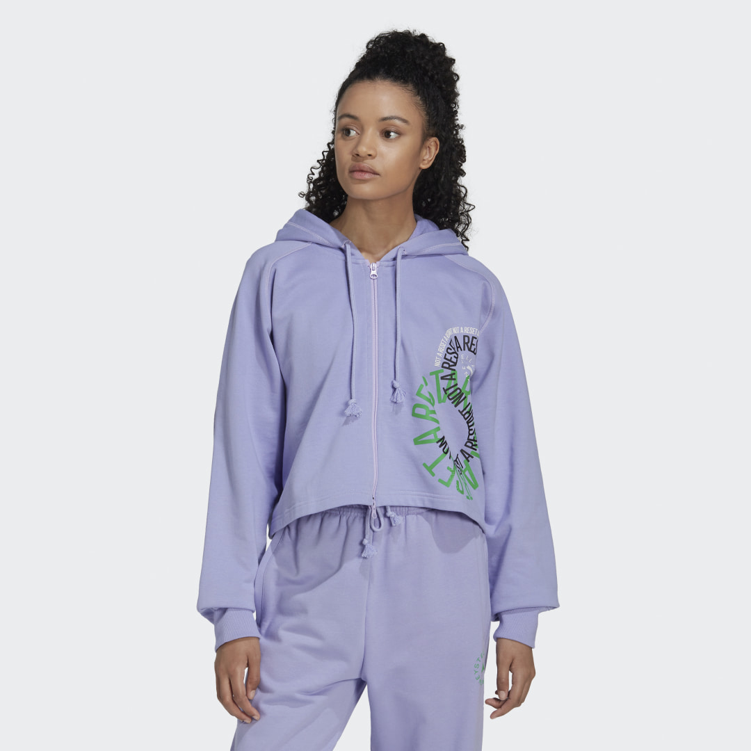 adidas by Stella McCartney Cropped Kapuzenjacke