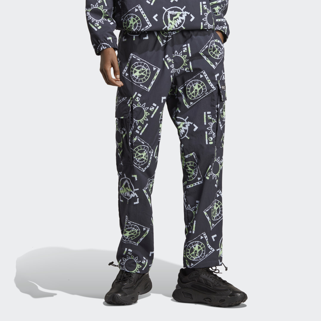adidas Adventure Allover Print Cargo Tracksuit Bottoms (Gender Neutral)