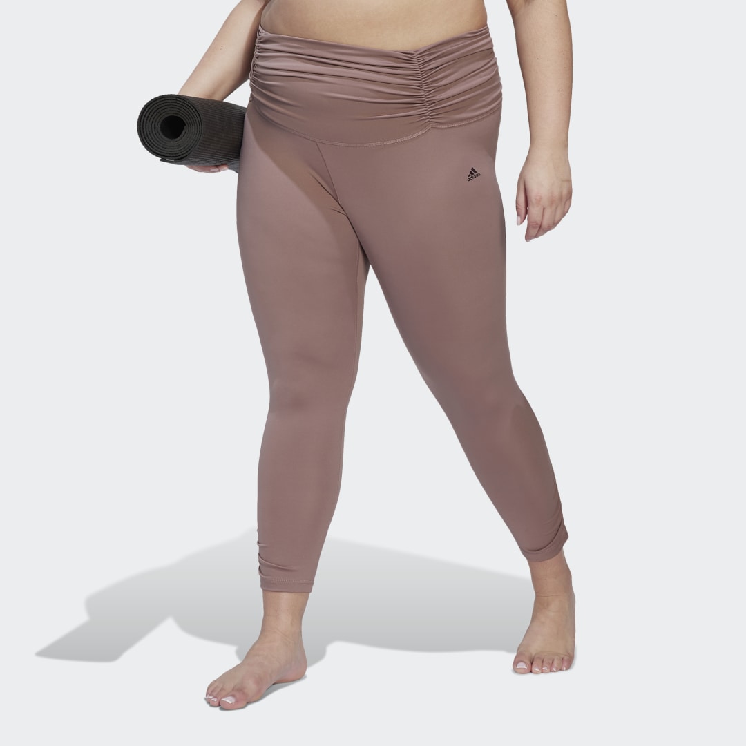 Yoga Studio Gathered 7/8-Leggings – Große Größen