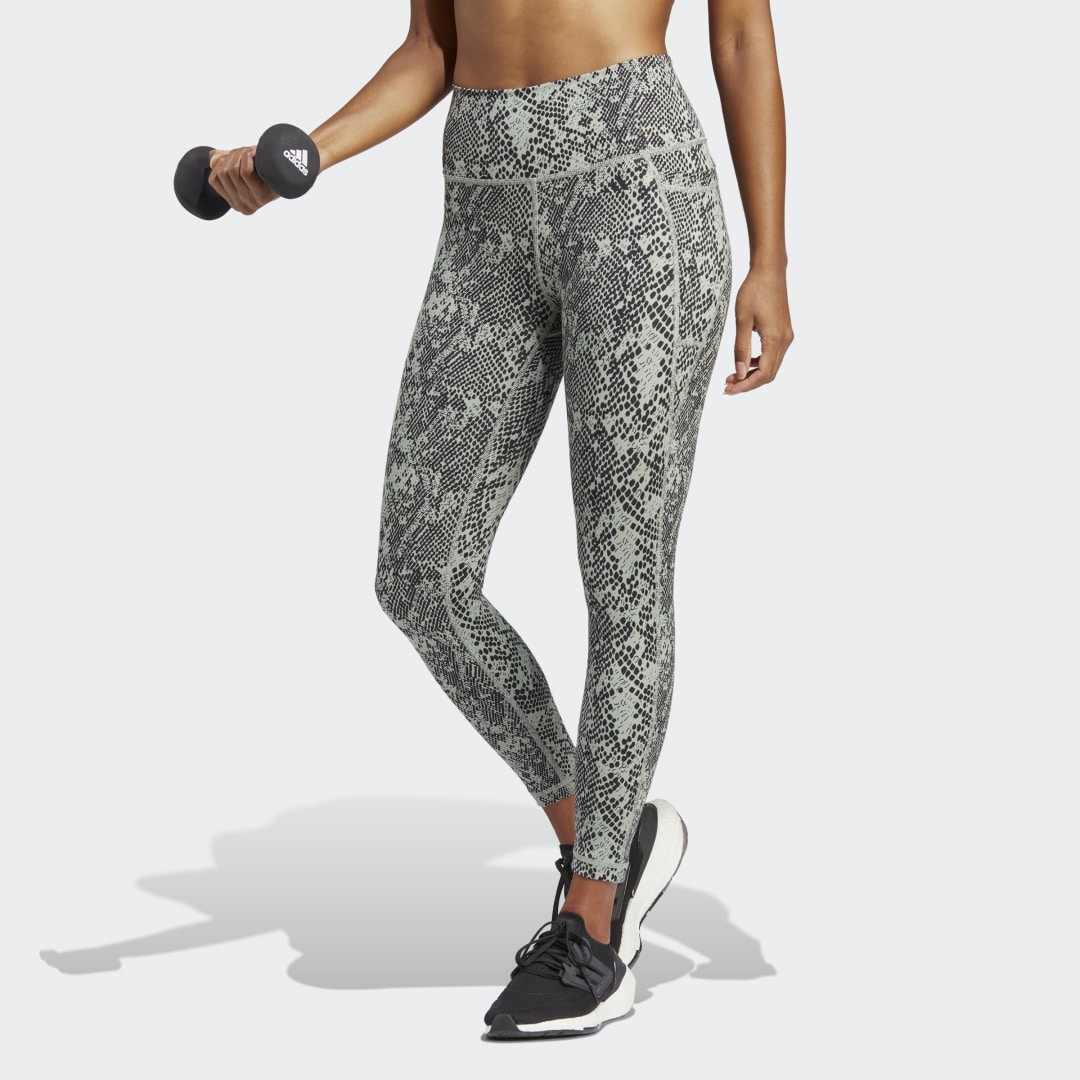 Optime Stash Pocket Training Animal Print 7/8-Leggings