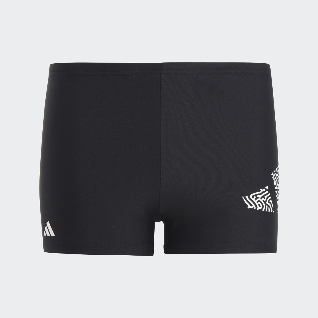 3 Bar Logo Boxer-Badehose