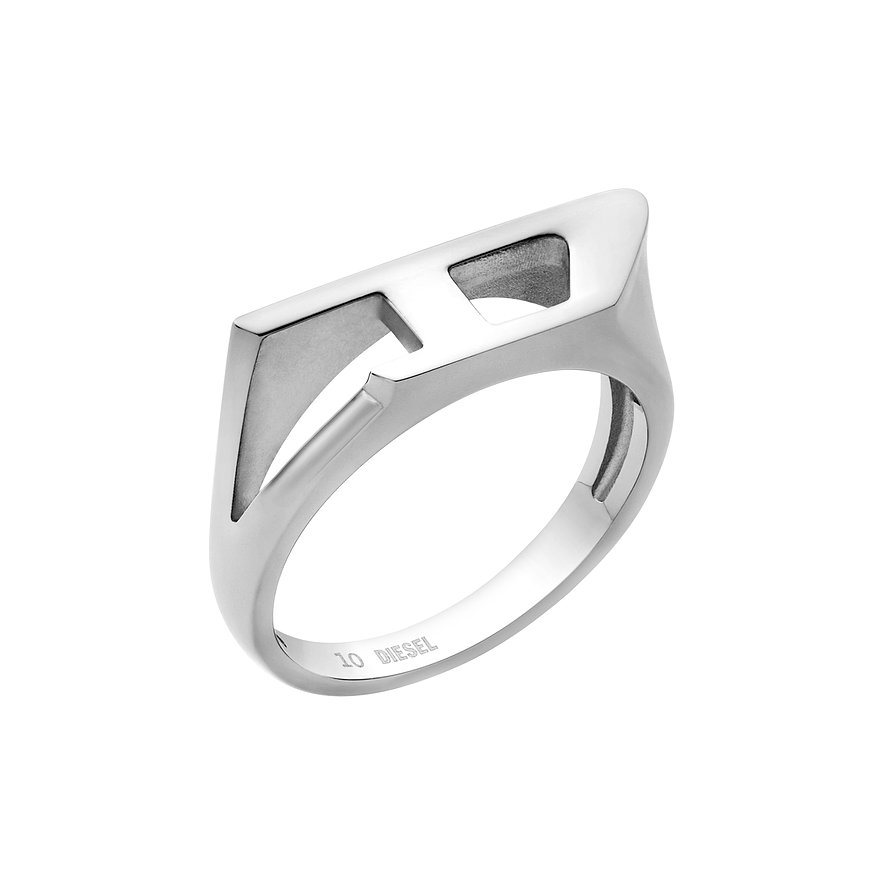 Diesel Damenring D Logo DX1638040 Edelstahl